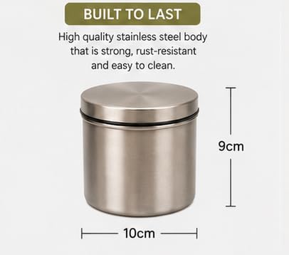 SS Canister Set of 3, Matt Silver - 500ml x 3