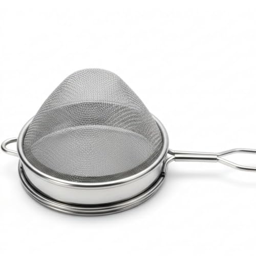 Stainless Steel Tea Strainer Conical Shape (Size 7cm), Stainless Steel Tea Strainer Set,Heavy Duty Chalani, Coffee Strainer, Tea Filter Stainless Steel, Fine Mesh x2pcs